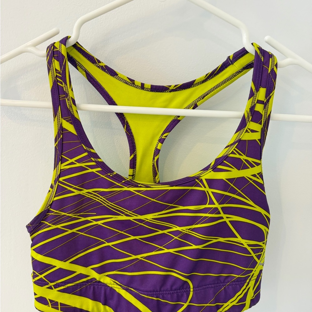 Champion Purple and Yellow Sports Bra - Reversible